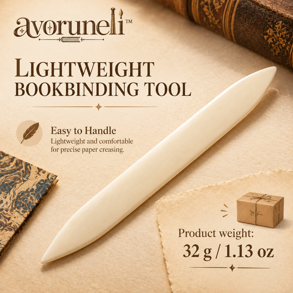 avoruneli™ DualForm 6-Inch Double-Ended Bookbinding Folder for Paper Creasing