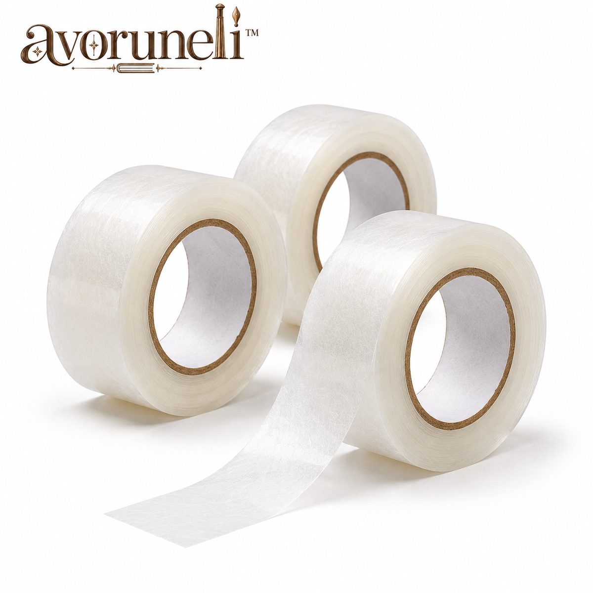 avoruneli™ PaperMend 3-Roll Paper Repair Tape Set for Book Pages & Craft Projects