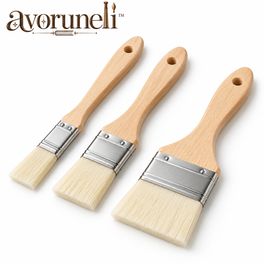 avoruneli™ FineLay 3-Piece Bookbinding Glue Brush Set for PVA Adhesive
